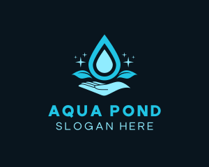 Natural Water Droplet logo design