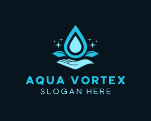 Natural Water Droplet logo design