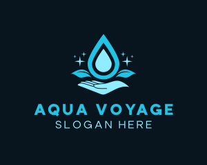 Natural Water Droplet logo design