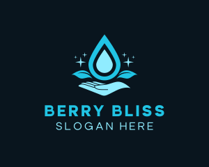 Natural Water Droplet logo design