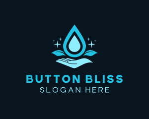 Natural Water Droplet logo design