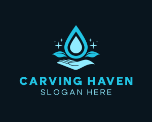 Natural Water Droplet logo design