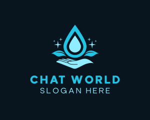 Natural Water Droplet logo design