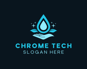 Natural Water Droplet logo design