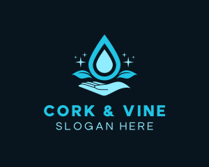 Natural Water Droplet logo design