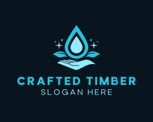 Natural Water Droplet logo design