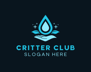 Natural Water Droplet logo design