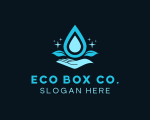 Natural Water Droplet logo design