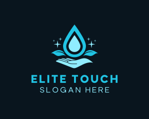 Natural Water Droplet logo design