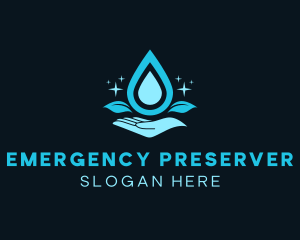 Natural Water Droplet logo design