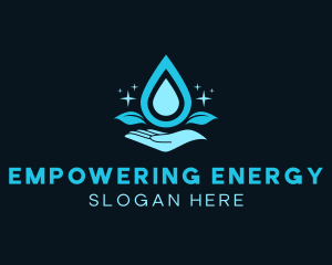 Natural Water Droplet logo design