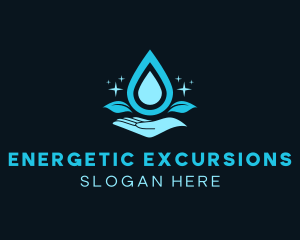 Natural Water Droplet logo design