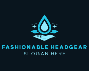 Natural Water Droplet logo design