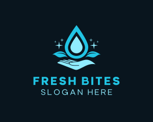 Natural Water Droplet logo design