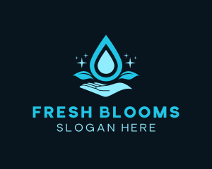 Natural Water Droplet logo design