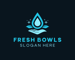 Natural Water Droplet logo design