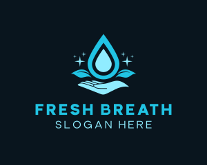 Natural Water Droplet logo design