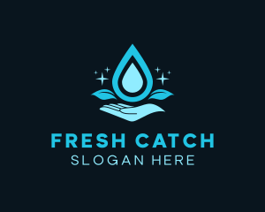 Natural Water Droplet logo design