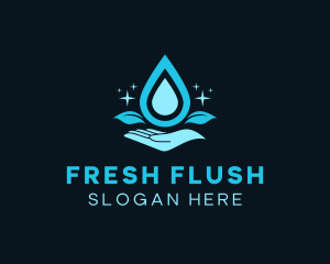 Natural Water Droplet logo design