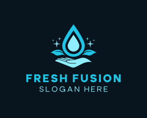 Natural Water Droplet logo design