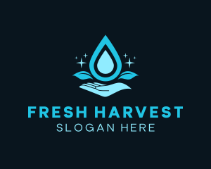 Natural Water Droplet logo design