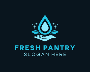 Natural Water Droplet logo design