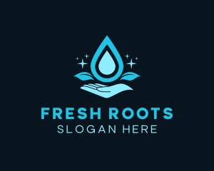 Natural Water Droplet logo design