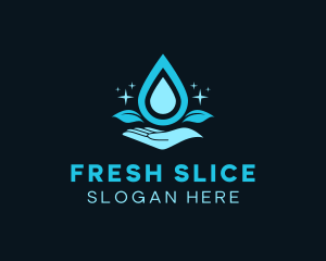 Natural Water Droplet logo design