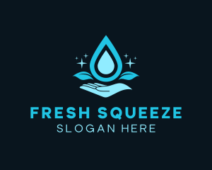 Natural Water Droplet logo design