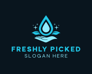 Natural Water Droplet logo design