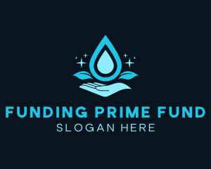 Natural Water Droplet logo design