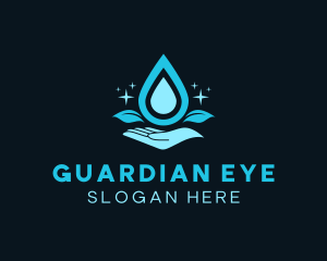 Natural Water Droplet logo design