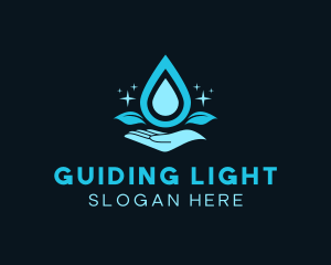 Natural Water Droplet logo design