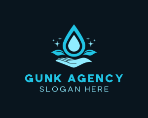 Natural Water Droplet logo design