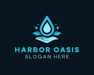 Natural Water Droplet logo design