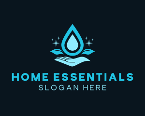 Natural Water Droplet logo design