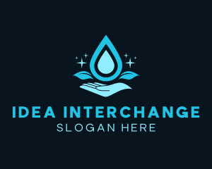 Natural Water Droplet logo design