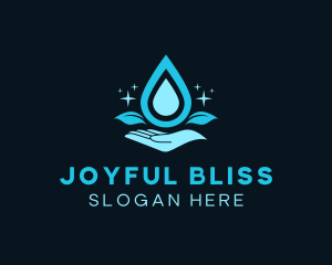 Natural Water Droplet logo design