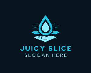 Natural Water Droplet logo design