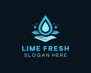 Natural Water Droplet logo design