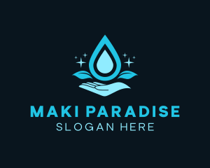 Natural Water Droplet logo design