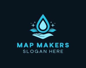 Natural Water Droplet logo design