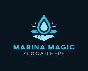 Natural Water Droplet logo design