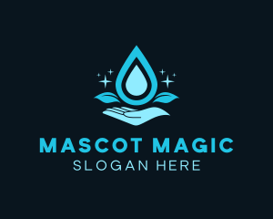 Natural Water Droplet logo design