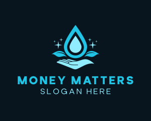 Natural Water Droplet logo design