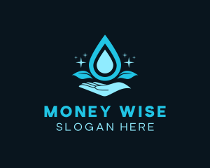 Natural Water Droplet logo design