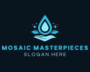 Natural Water Droplet logo design