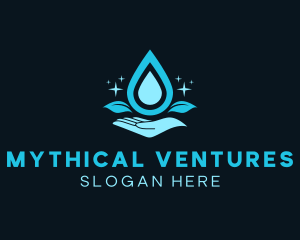 Natural Water Droplet logo design