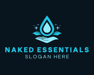 Natural Water Droplet logo design