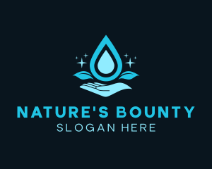 Natural Water Droplet logo design